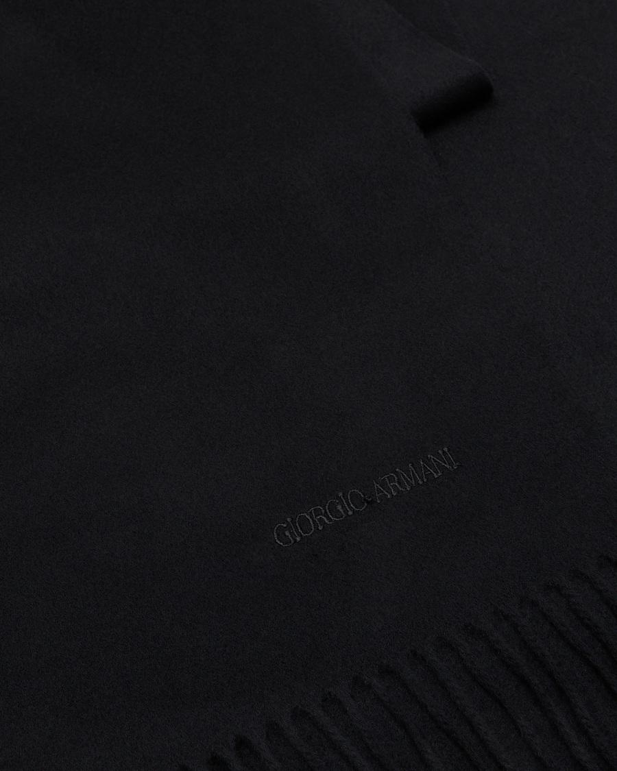 The world of armani SCIARPA IN CASHMERE CON LOGO RICAMATO Sconto