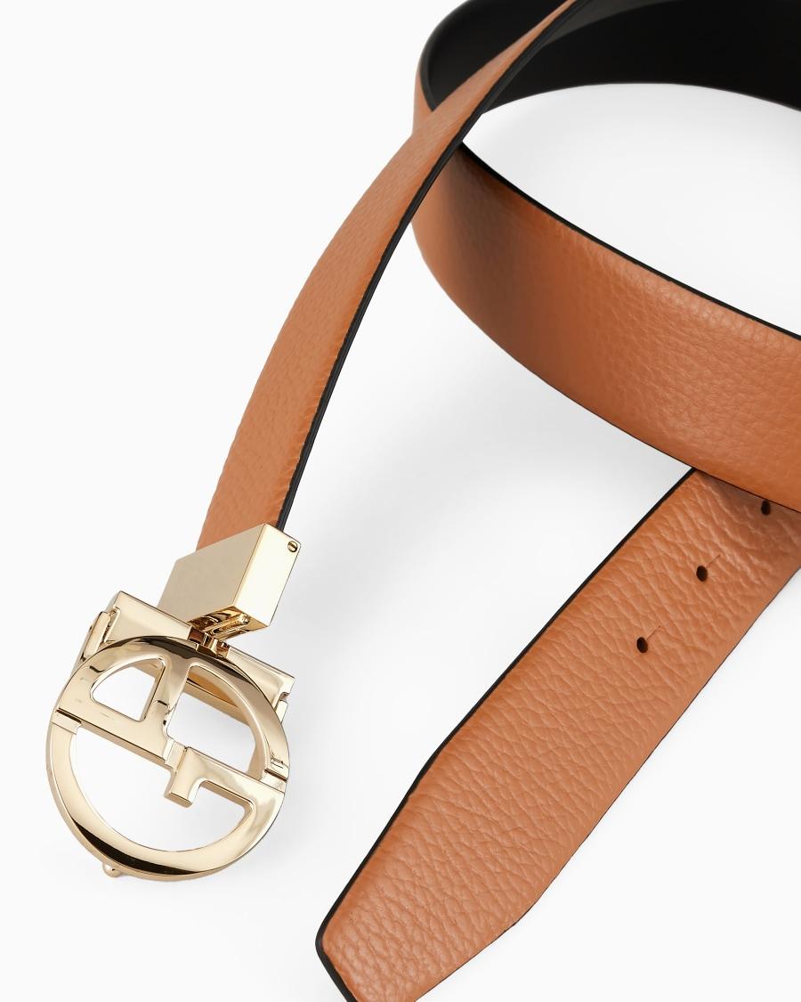 The world of armani CINTURA REVERSIBILE IN PELLE BICOLORE Offerta