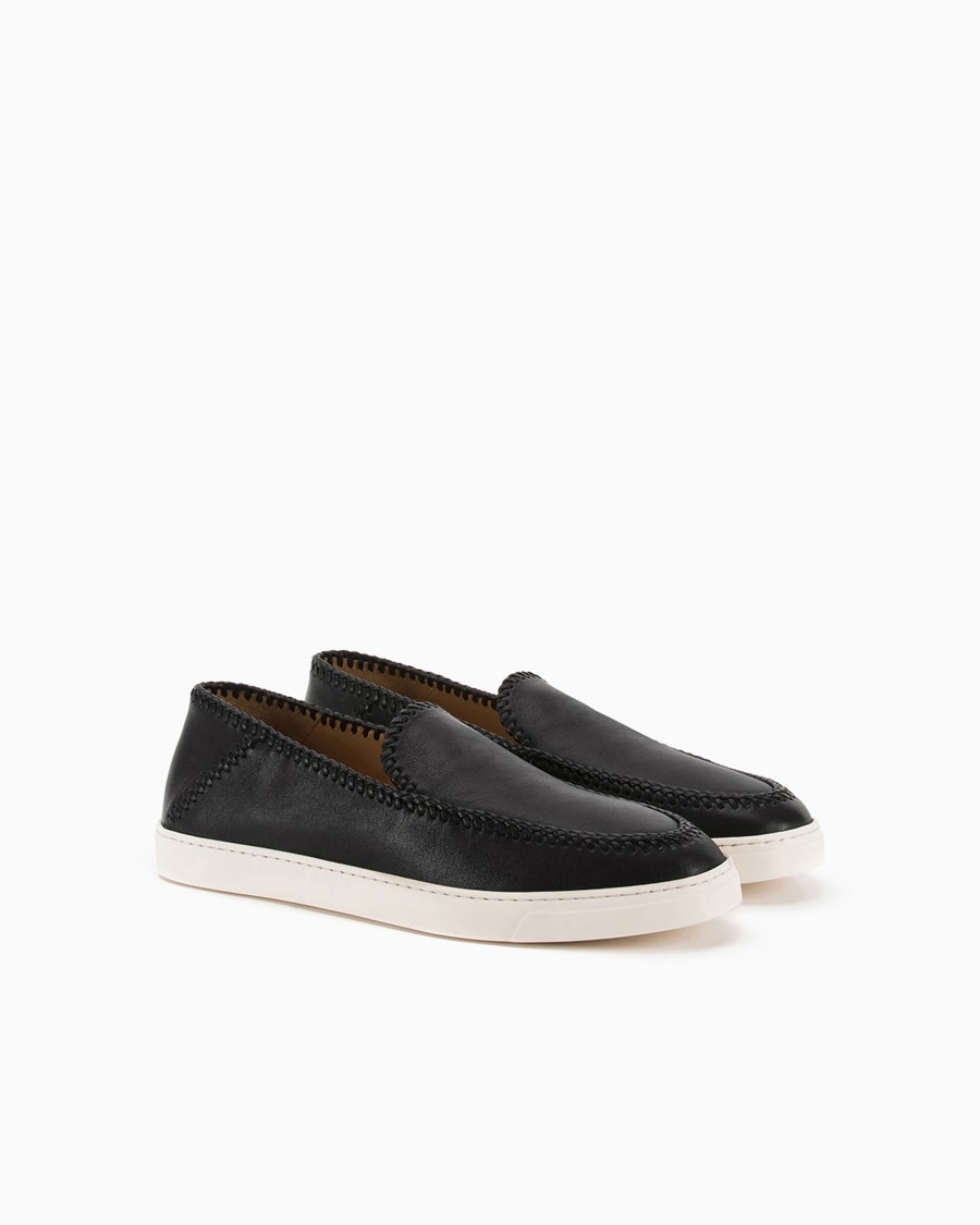 The world of armani GALLERIA 3 SLIP-ON IN NAPPA Saldi