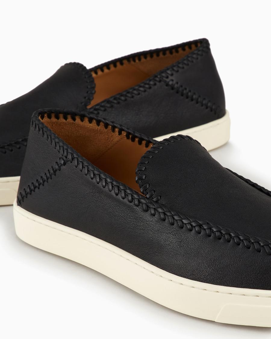 The world of armani GALLERIA 3 SLIP-ON IN NAPPA Saldi