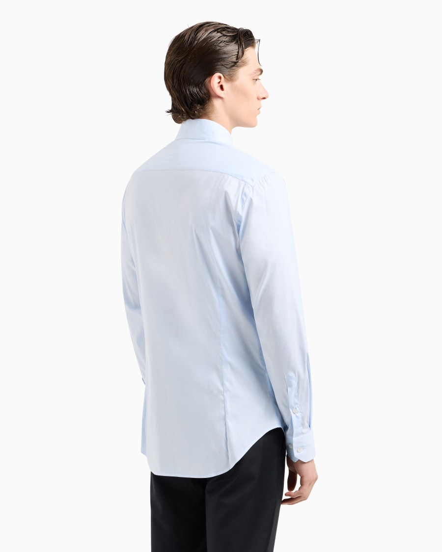 The world of armani CAMICIA IN TESSUTO STRETCH CON COLLO CLASSICO CON STECCHE Nuova
