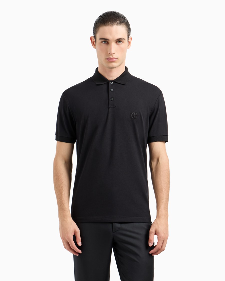 The world of armani POLO IN PIQUET DI COTONE STRETCH In Linea