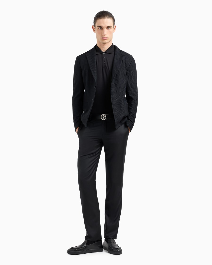 The world of armani POLO IN PIQUET DI COTONE STRETCH In Linea