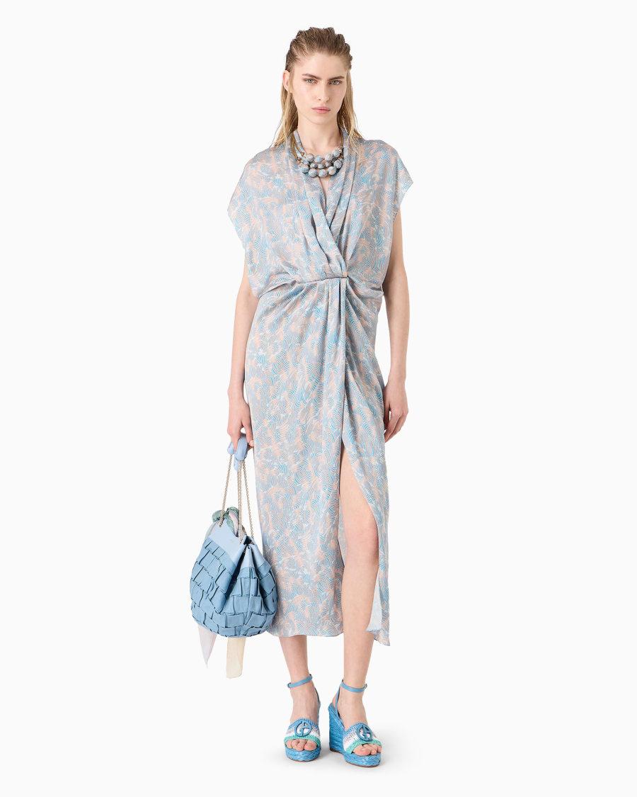 The world of armani ABITO LUNGO IN SETA STAMPATA Pezzi Unici