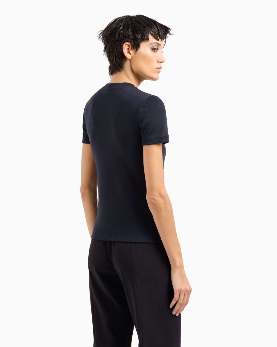 The world of armani T-SHIRT IN PURO CASHMERE Consegna Veloce