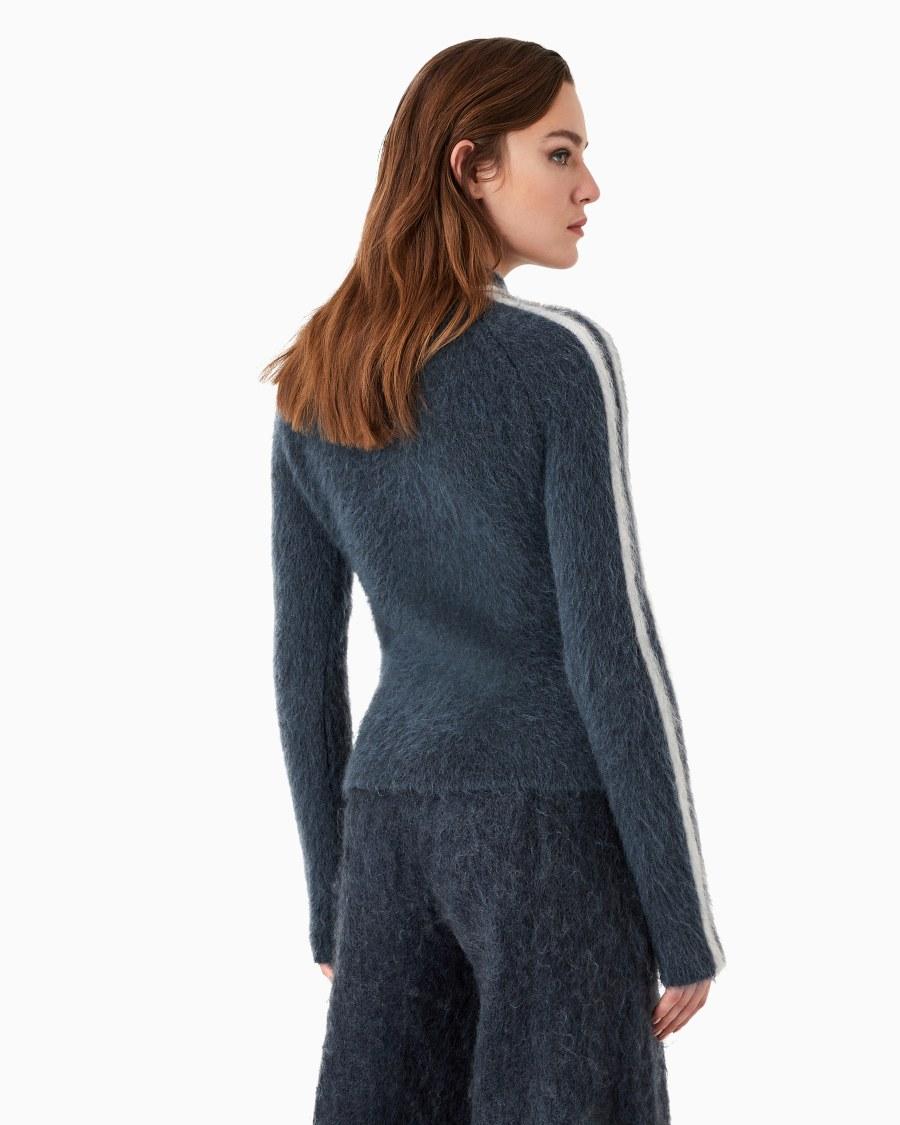 The world of armani GIORGIO ARMANI NEVE MAGLIA IN MOHAIR SETA E LANA Sottocosto