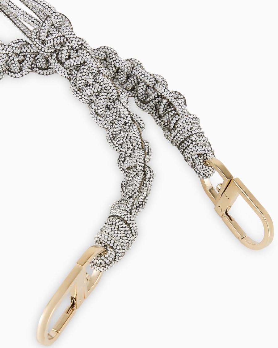 The world of armani TRACOLLA LUNGA IN STRASS CON MOTIVO INTRECCIO Outlet