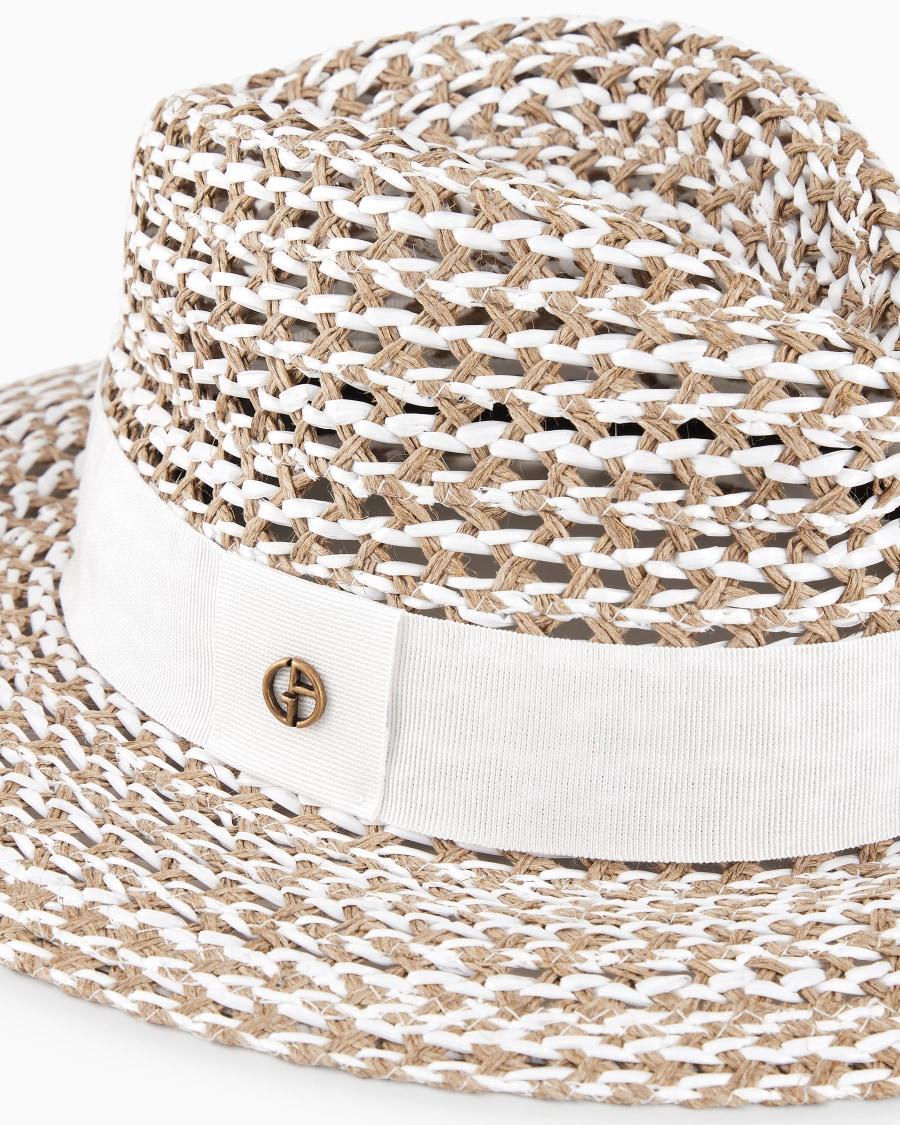 The world of armani CAPPELLO INTRECCIATO CON NASTRO In Vendita