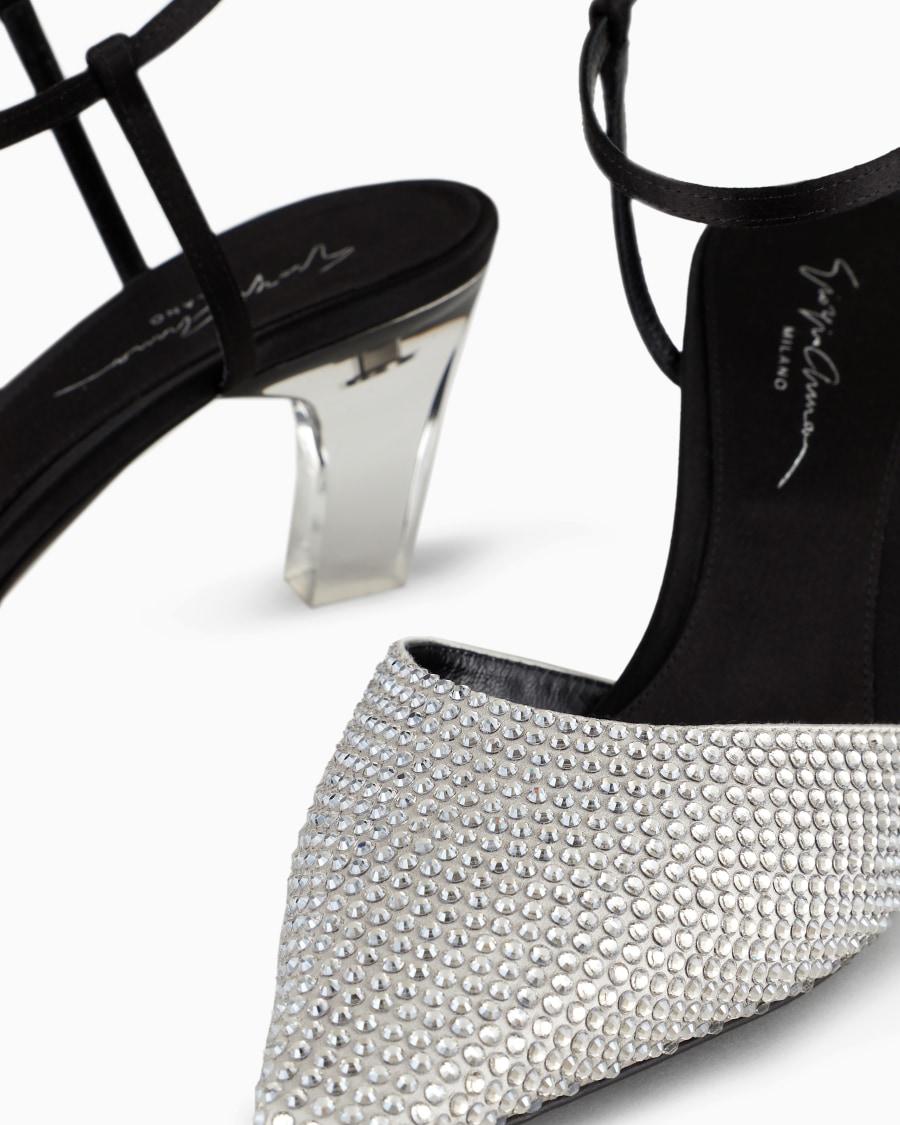 The world of armani DÉCOLLETÉ CON CINTURINO IN RASO E STRASS Vendita Economica