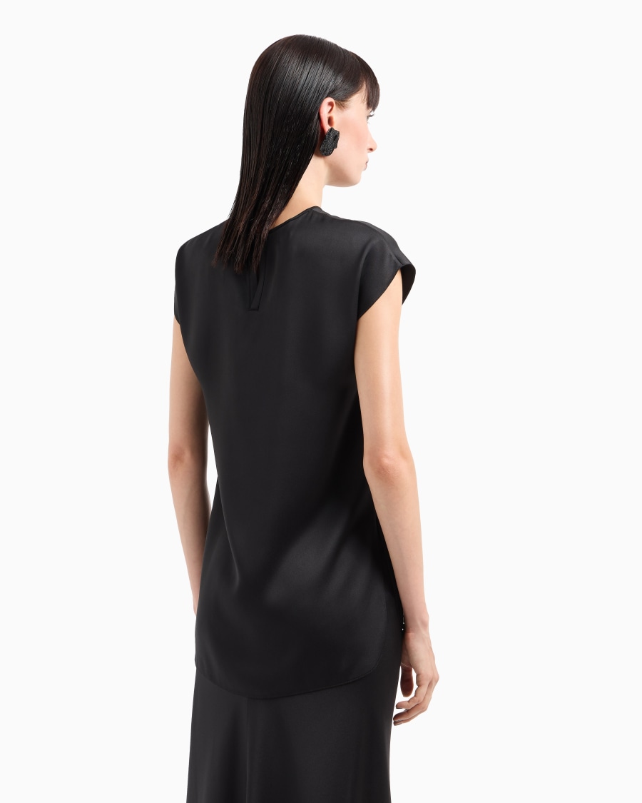 The world of armani BLUSA LUNGA IN DOPPIO RASO DI SETA Italy