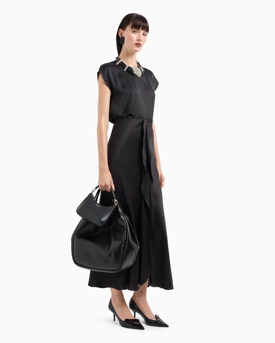 The world of armani BLUSA LUNGA IN DOPPIO RASO DI SETA Italy