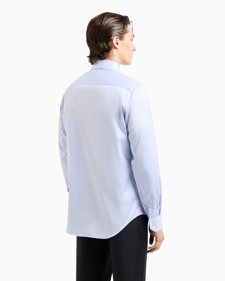 The world of armani CAMICIA CLASSICA REGULAR FIT IN COTONE Fino Al -60%