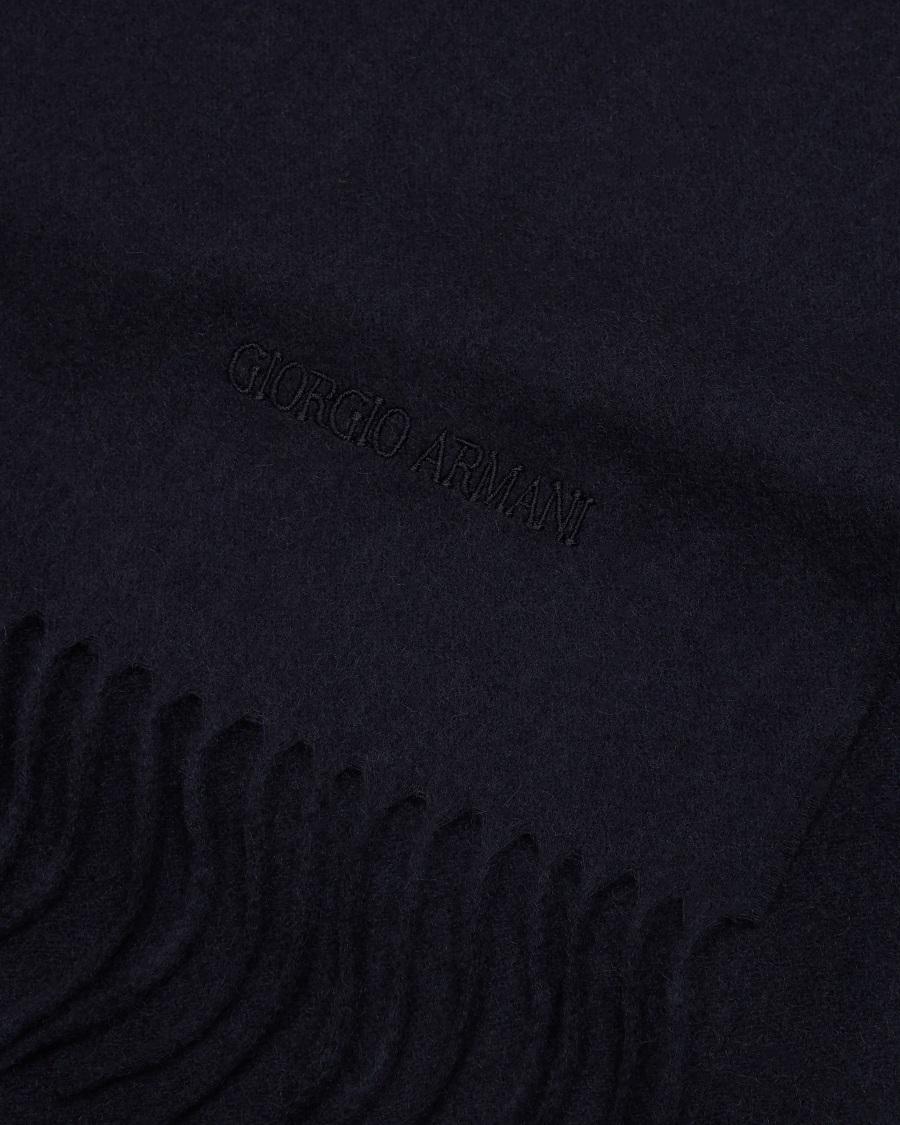 The world of armani SCIARPA IN CASHMERE CON LOGO RICAMATO Vendita