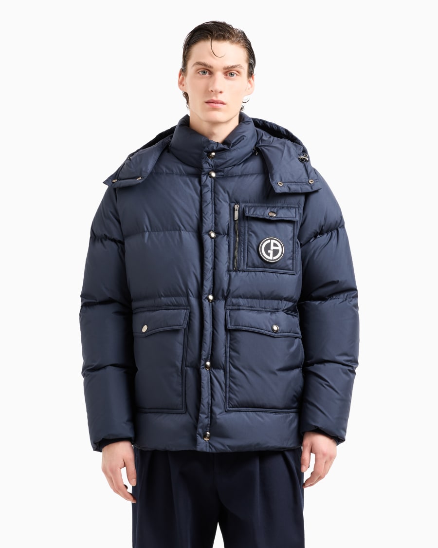 The world of armani BOMBER CON CAPPUCCIO IMBOTTITO IN PIUMA D'OCA ASV Prezzo Ridotto