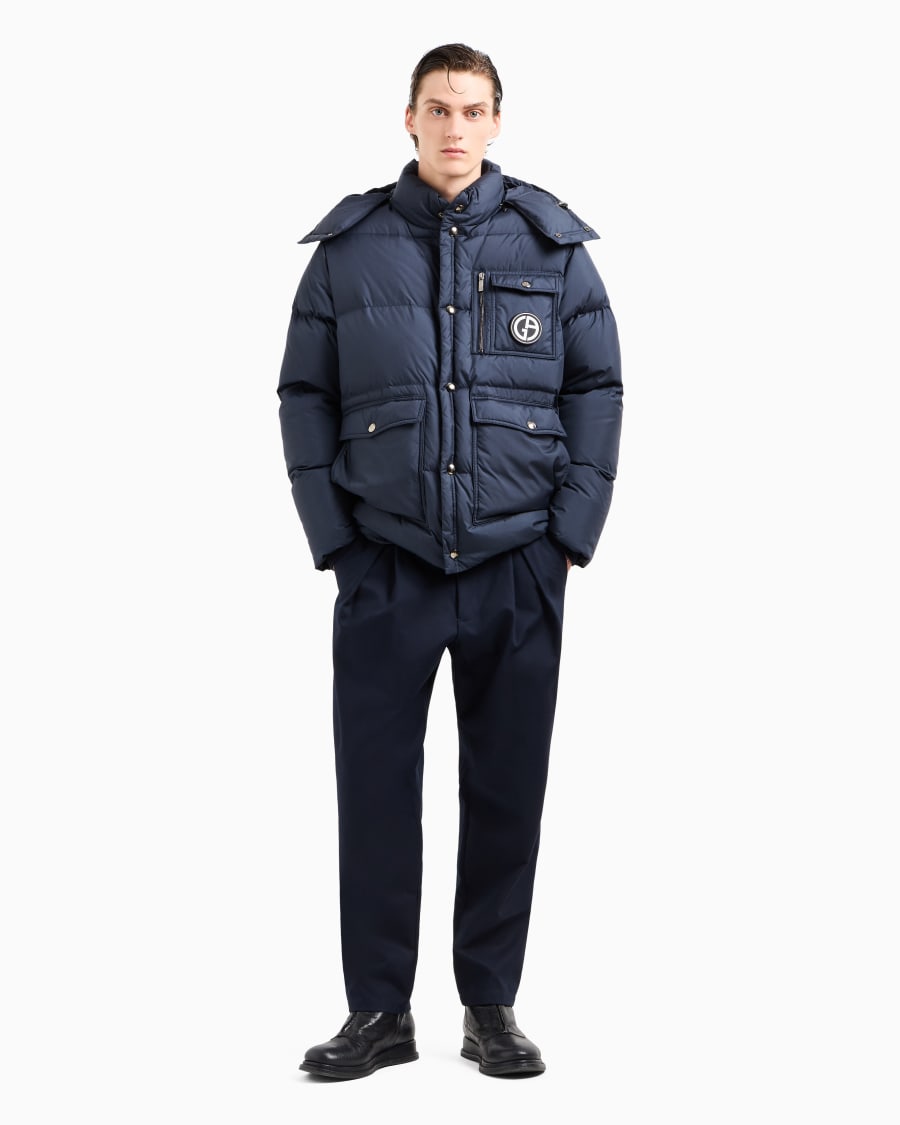 The world of armani BOMBER CON CAPPUCCIO IMBOTTITO IN PIUMA D'OCA ASV Prezzo Ridotto