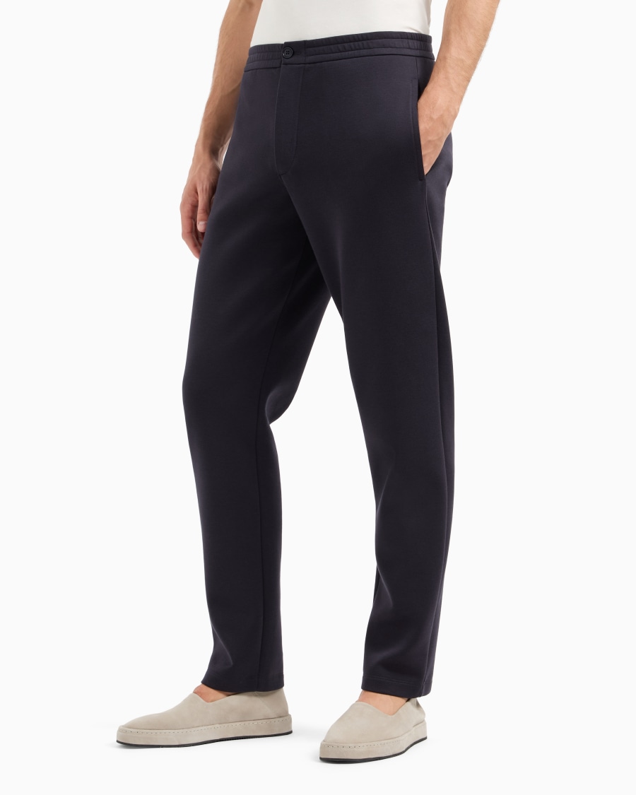 The world of armani PANTALONI IN DOPPIO JERSEY DI COTONE Presa
