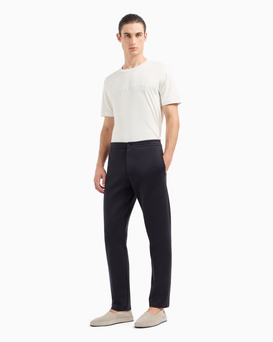 The world of armani PANTALONI IN DOPPIO JERSEY DI COTONE Presa