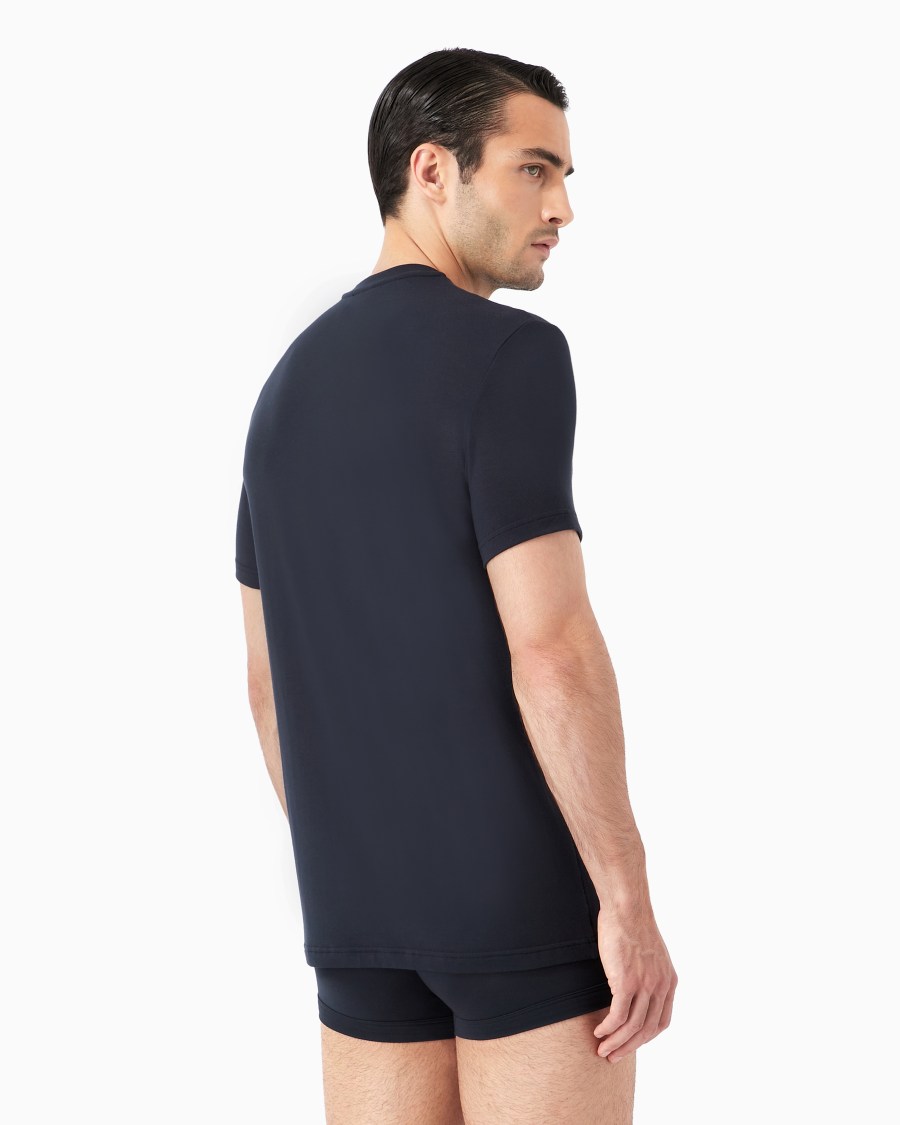 The world of armani T-SHIRT LOUNGEWEAR A MANICA CORTA IN JERSEY STRETCH Economico