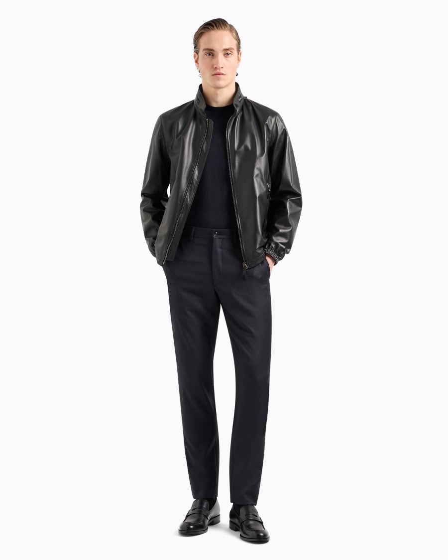 The world of armani MAGLIA GIROCOLLO IN SETA E COTONE Online