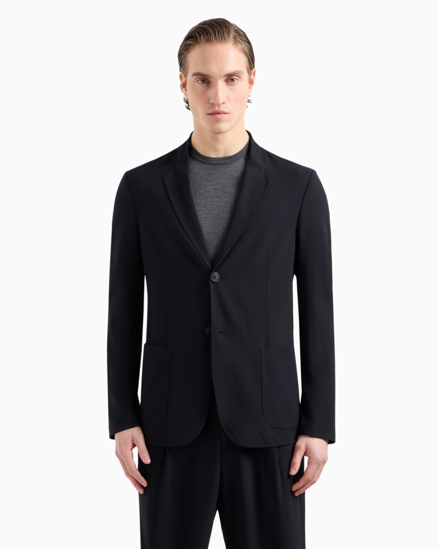 The world of armani GIACCA MONOPETTO IN LANA VERGINE In Vendita