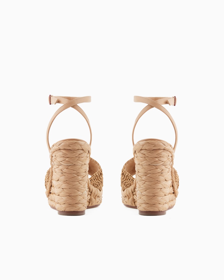 The world of armani SANDALI CON ZEPPA IN CORDA CON MOTIVO INTRECCIO In Linea