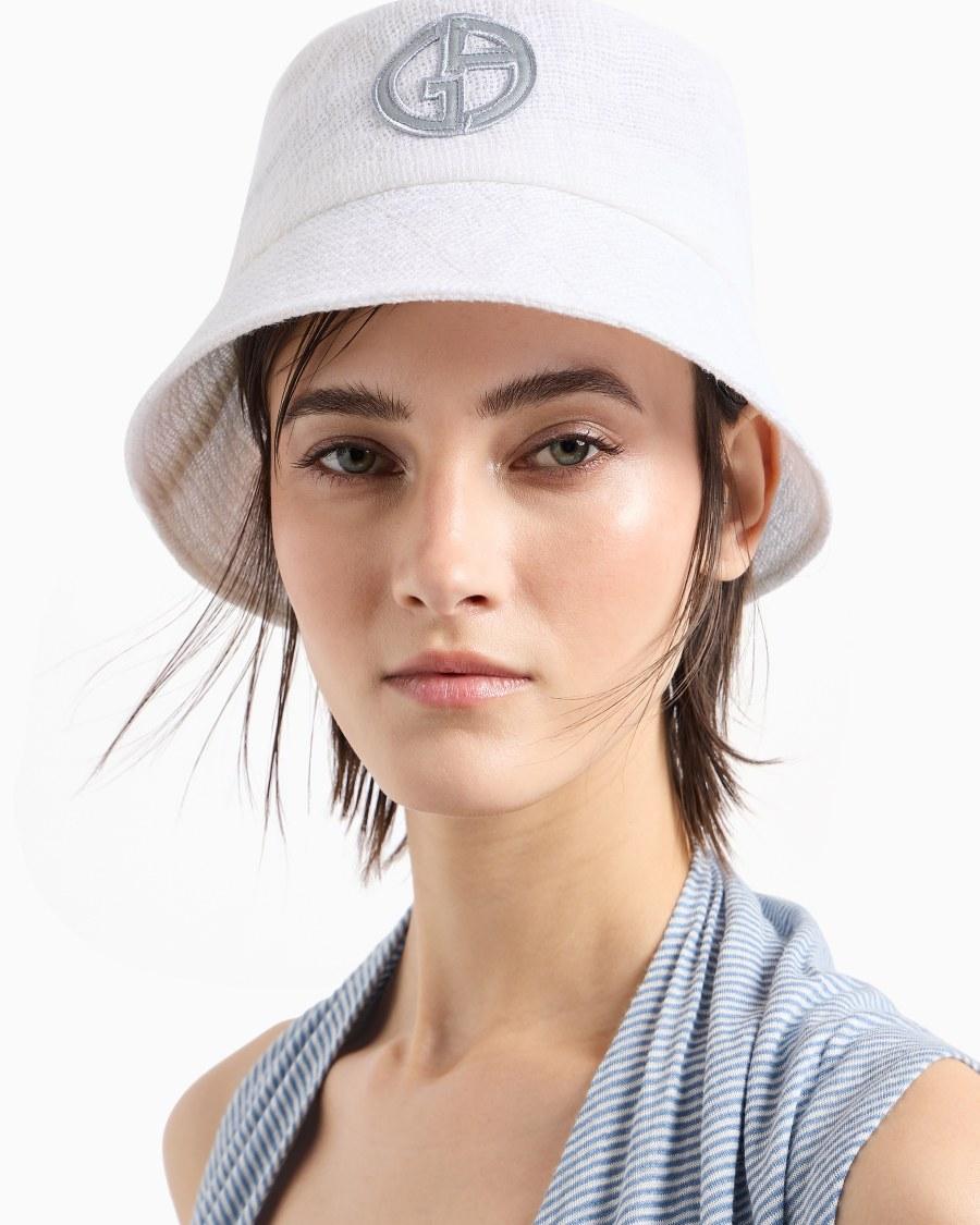 The world of armani CAPPELLO CLOCHE IN MISTO LINO Promozione