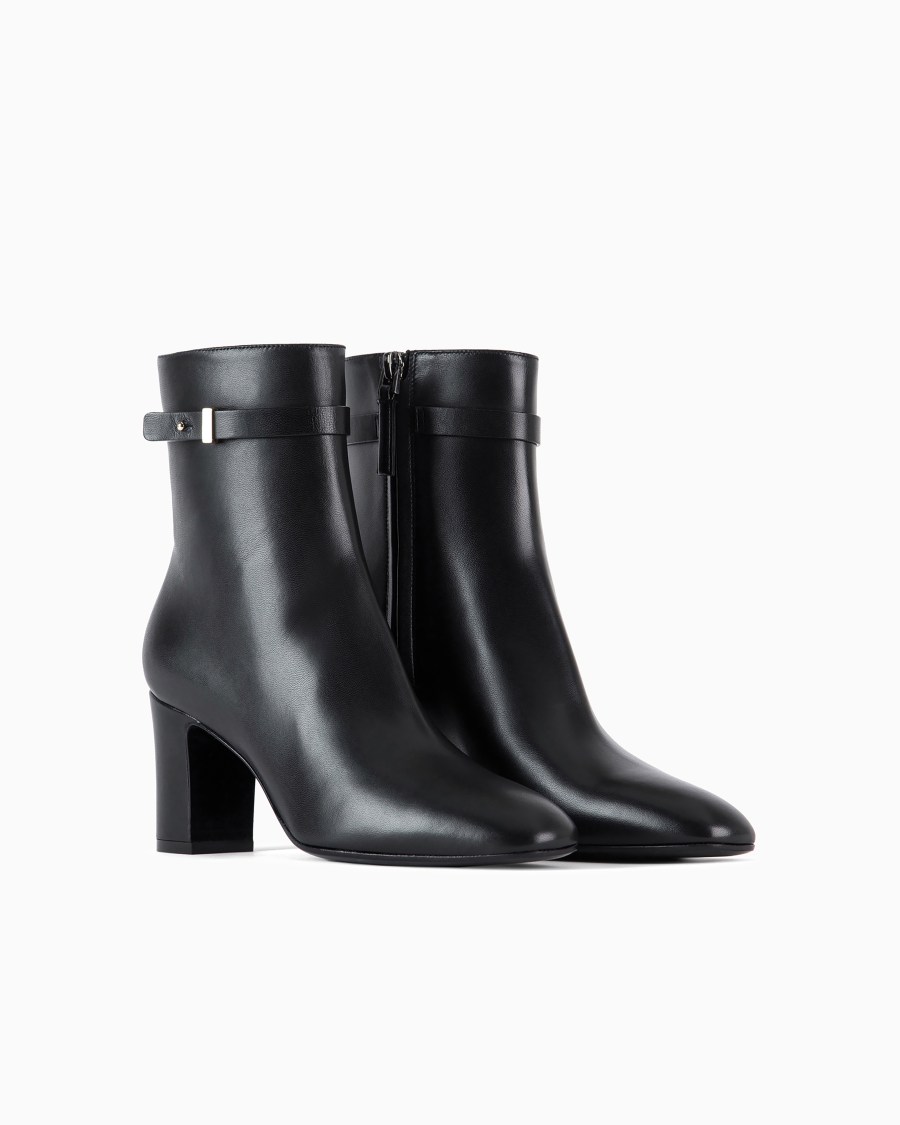 The world of armani STIVALETTI CON TACCO IN NAPPA Offerta