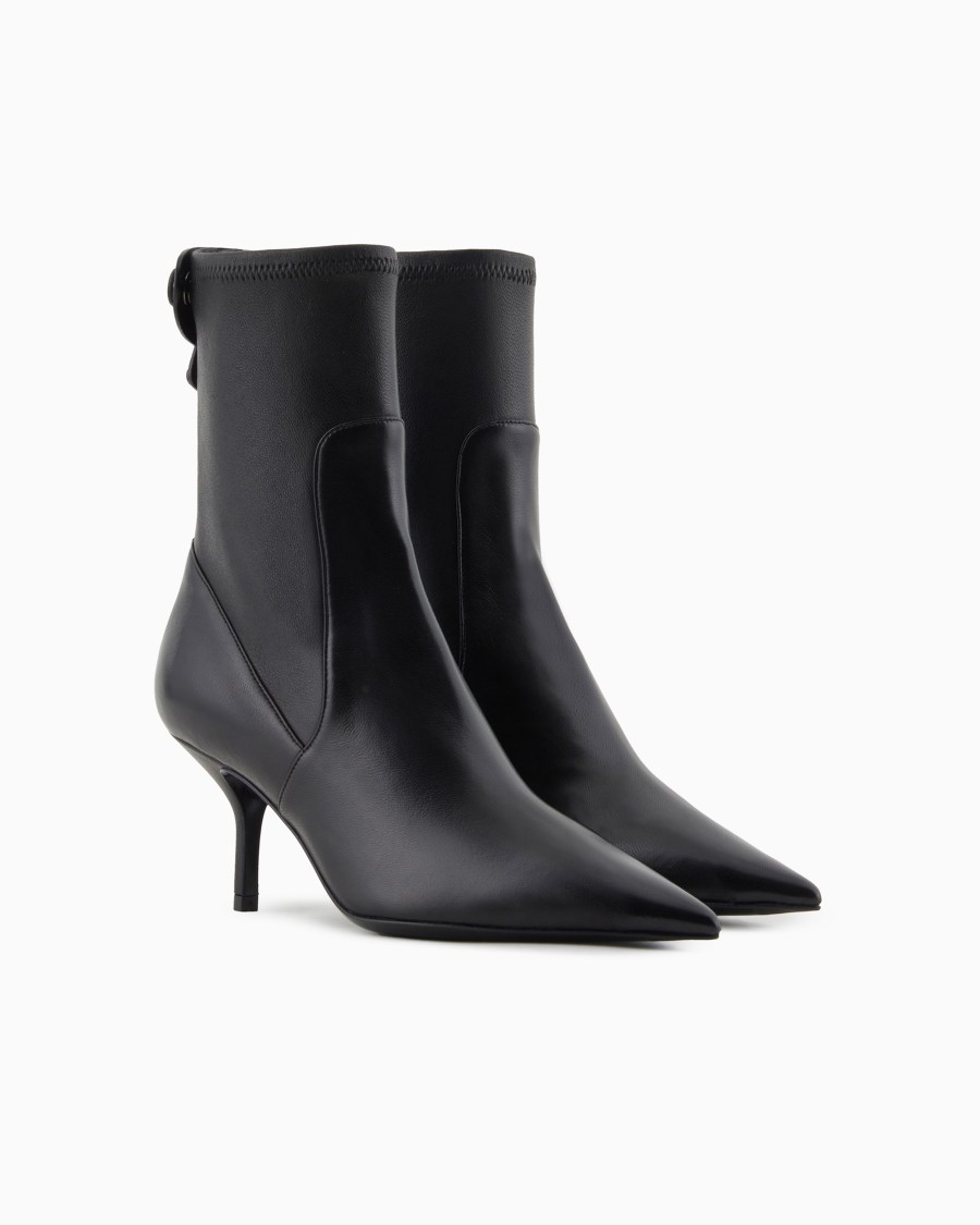 The world of armani STIVALETTI CON TACCO IN NAPPA Saldi