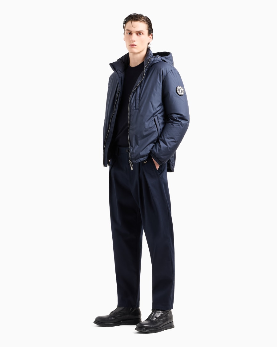 The world of armani BLOUSON CON CAPPUCCIO IMBOTTITO IN PIUMA D'OCA ASV Vendita Calda