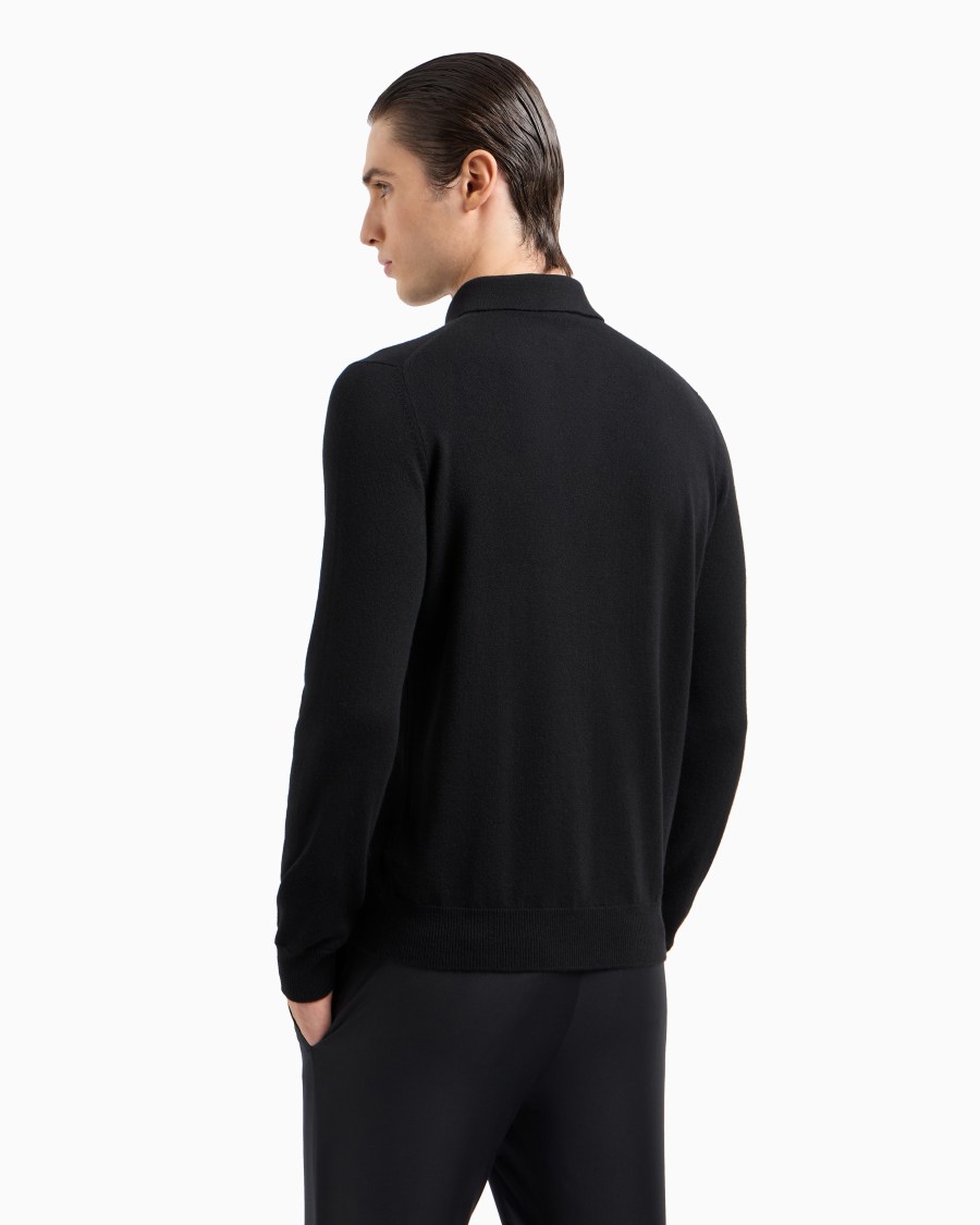 The world of armani POLO A MANICHE LUNGHE IN CASHMERE Fino al 50% di sconto