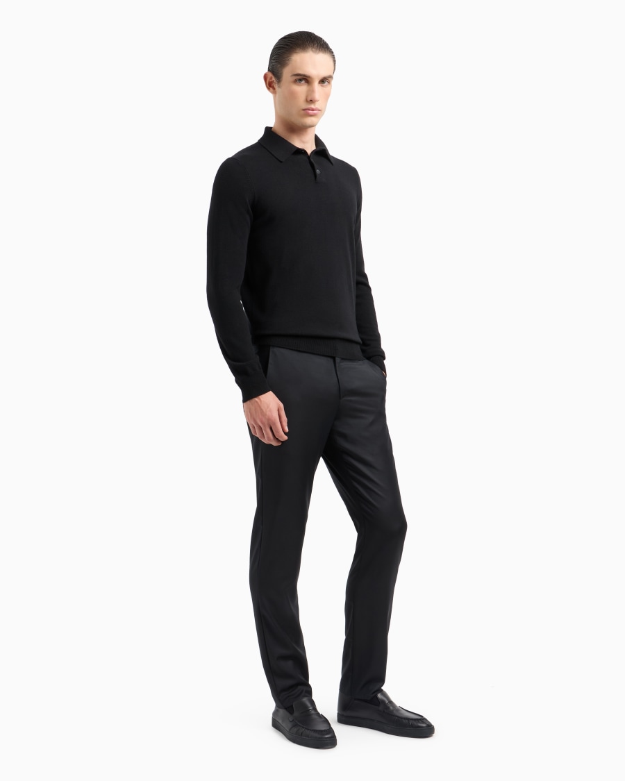 The world of armani POLO A MANICHE LUNGHE IN CASHMERE Fino al 50% di sconto