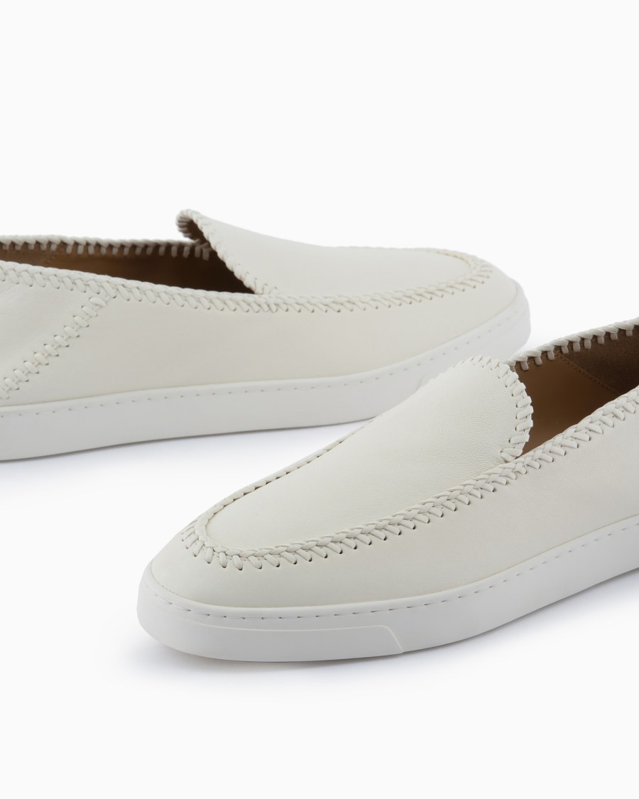 The world of armani GALLERIA 3 SLIP-ON IN NAPPA Saldi Di Fabbrica