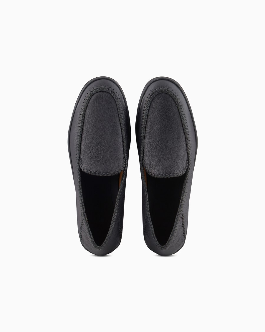 The world of armani GALLERIA 3 SLIP-ON IN CERVO CON INFILATURE Only for today
