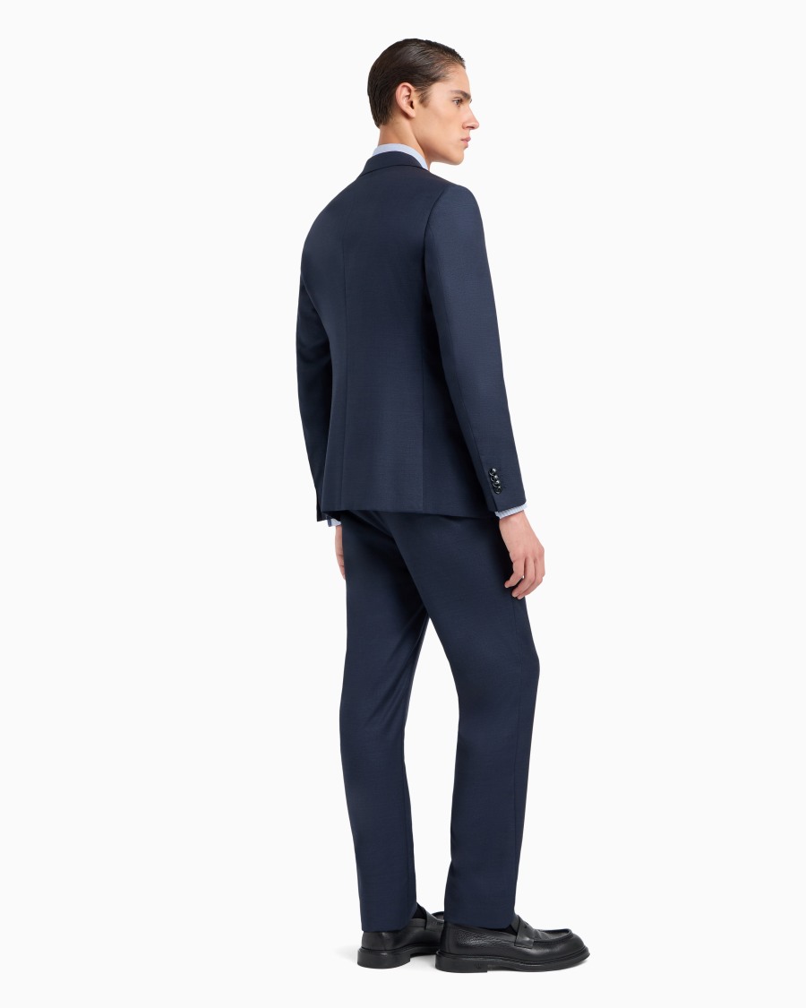 The world of armani ABITO LINEA SOHO MONOPETTO IN LANA VERGINE PUNTO SPILLO In Linea