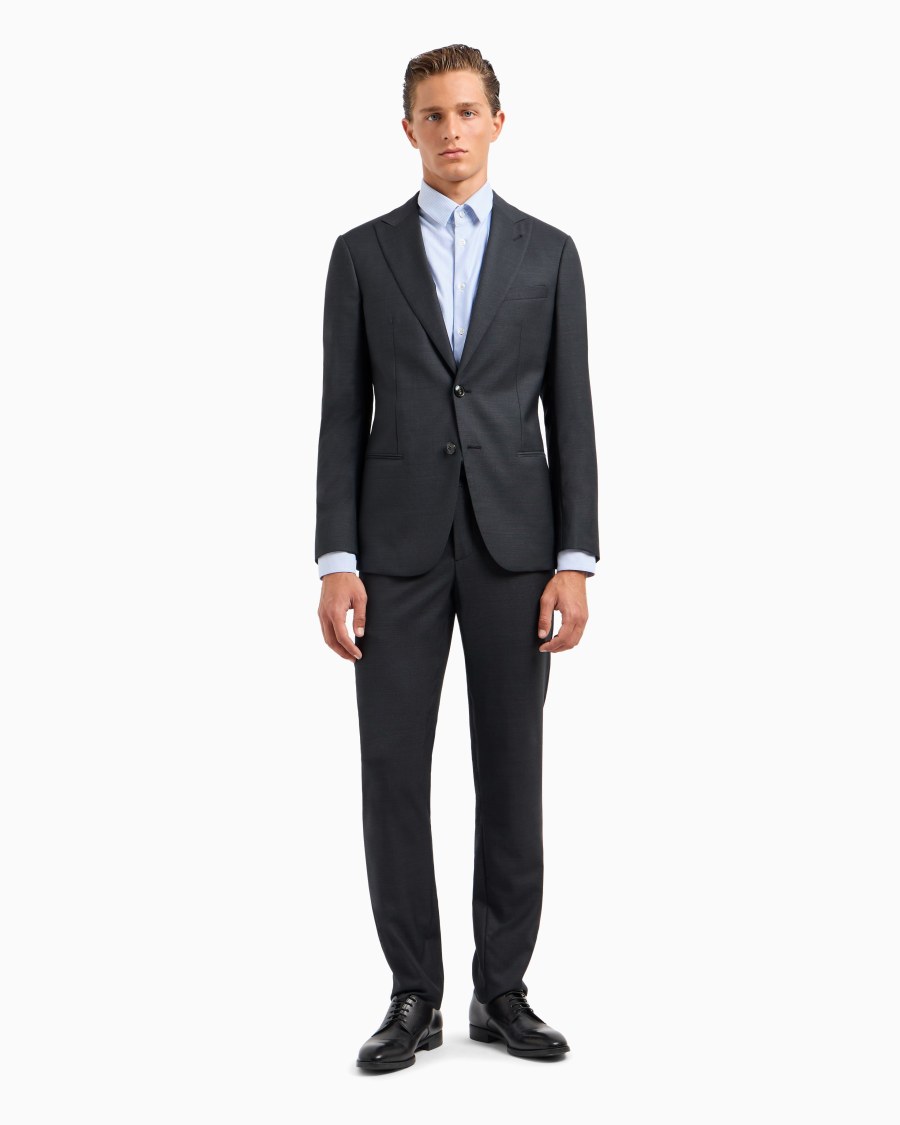The world of armani ABITO LINEA SOHO MONOPETTO IN LANA VERGINE PUNTO SPILLO Vendita