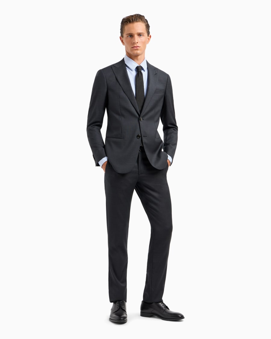 The world of armani ABITO LINEA SOHO MONOPETTO IN LANA VERGINE PUNTO SPILLO Vendita