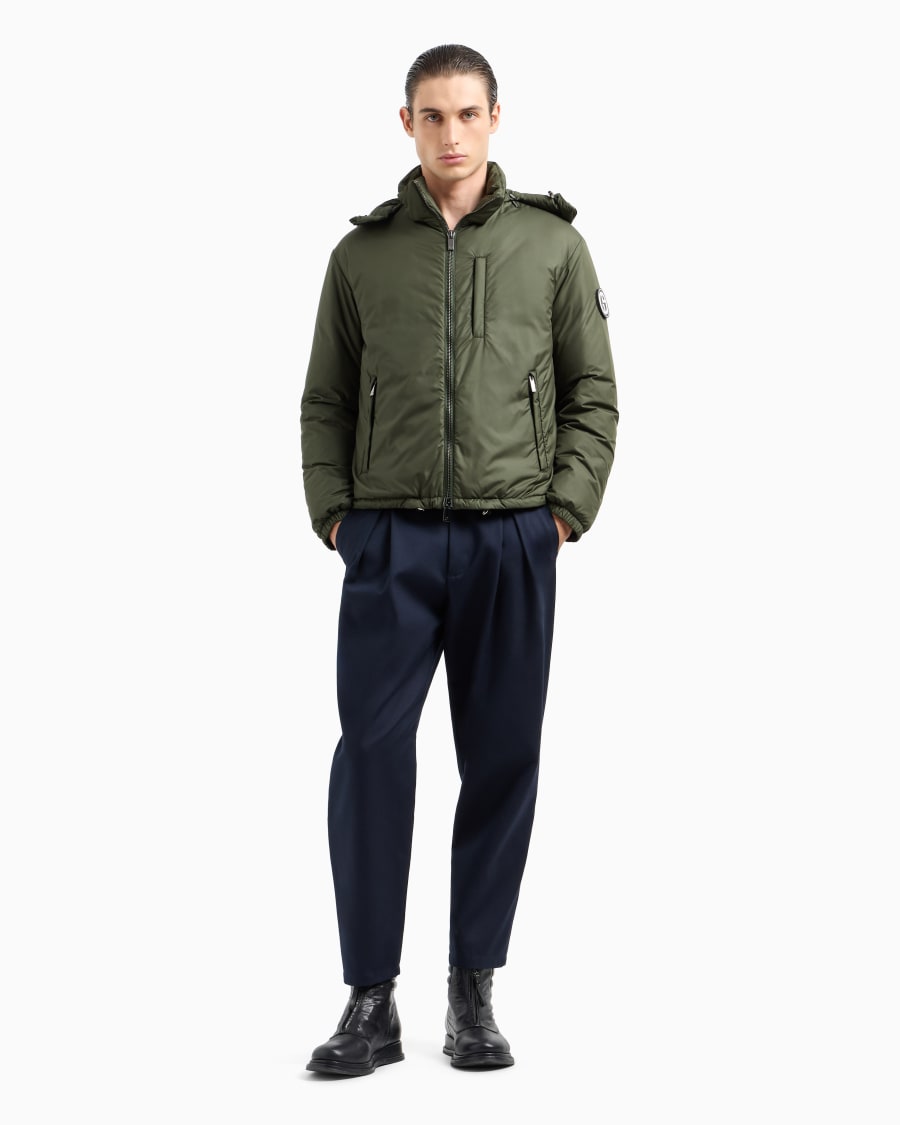 The world of armani BLOUSON CON CAPPUCCIO IMBOTTITO IN PIUMA D'OCA ASV Black Friday Prezzi