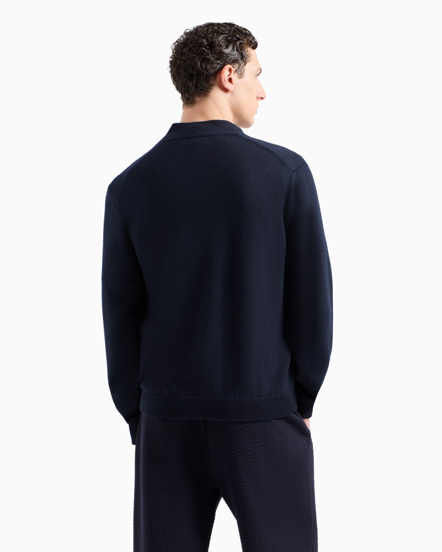 The world of armani CARDIGAN CON BOTTONI IN LANA VERGINE Spedizione Gratuita
