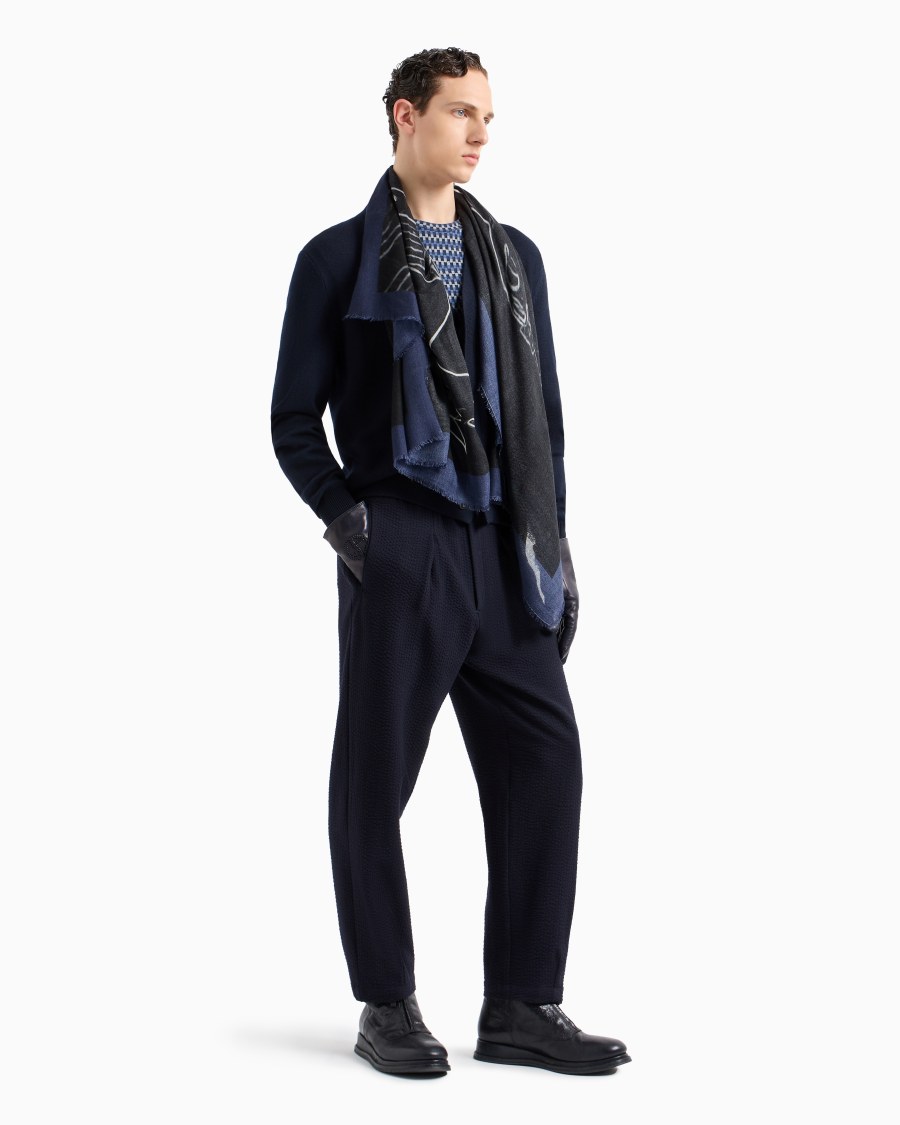 The world of armani CARDIGAN CON BOTTONI IN LANA VERGINE Spedizione Gratuita