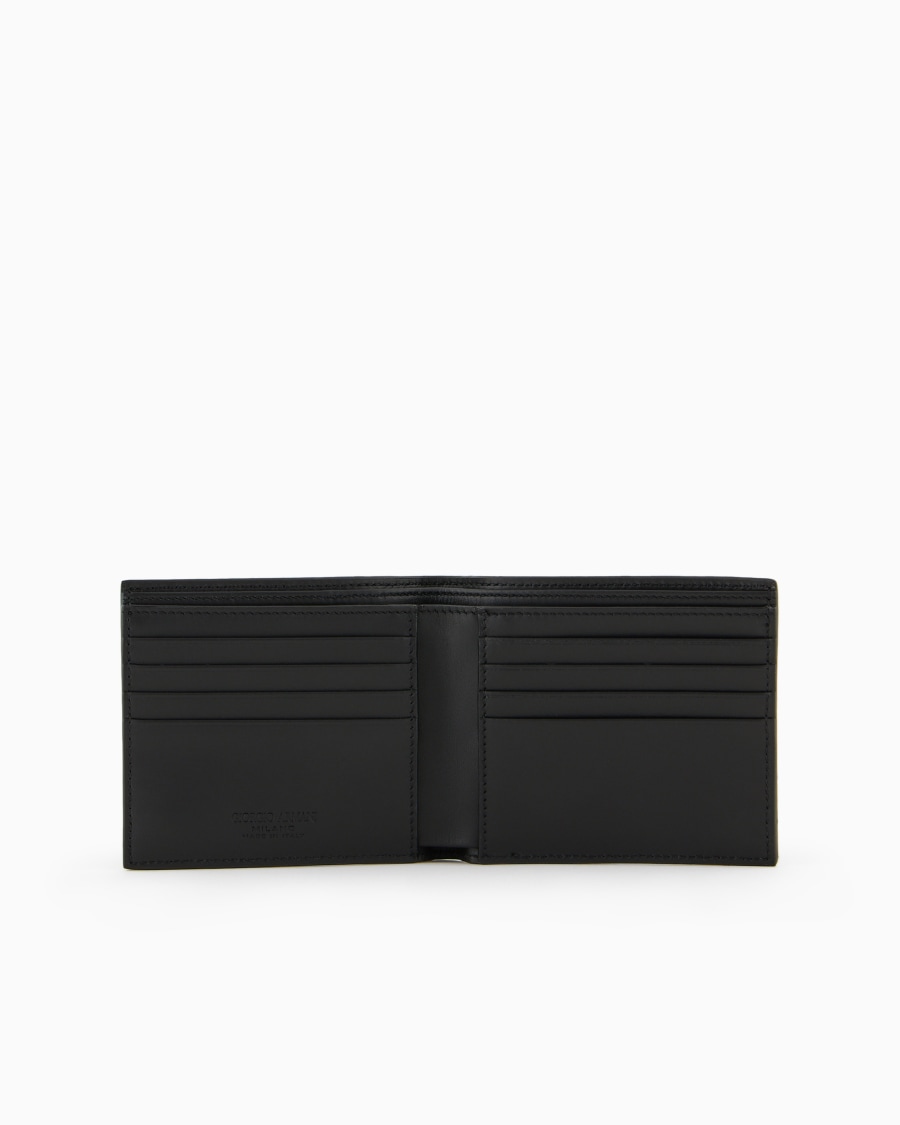 The world of armani PORTAFOGLI BIFOLD IN PELLE STAMPATA Promozione Limitata