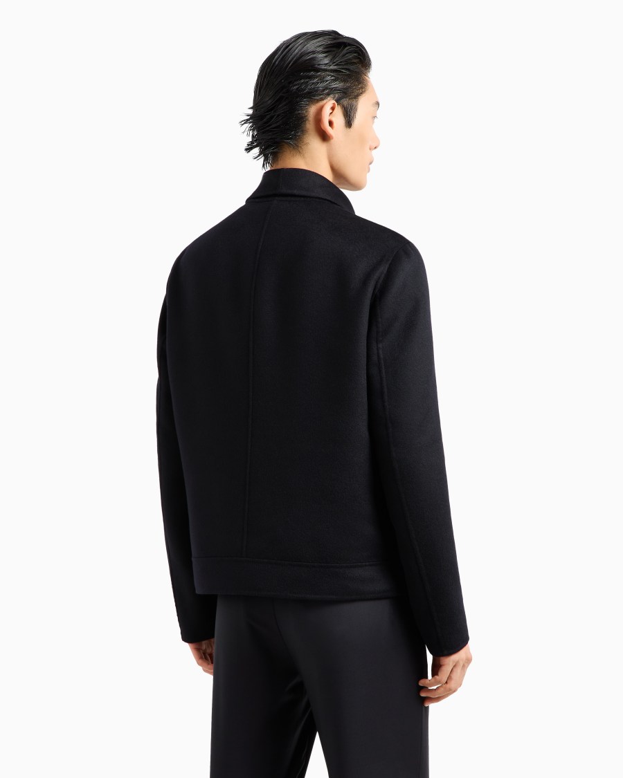 The world of armani BLOUSON ICON IN PANNO DOUBLE DI CASHMERE Affare Del Giorno