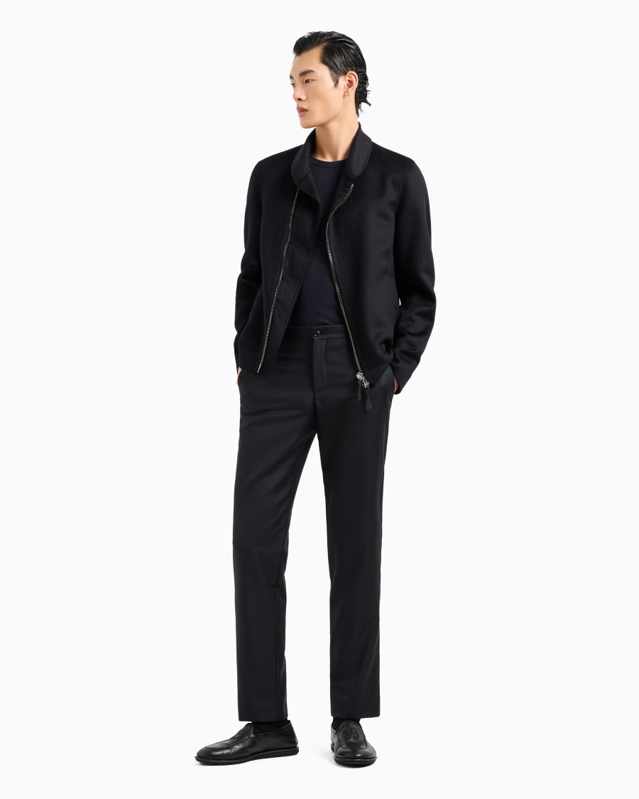 The world of armani BLOUSON ICON IN PANNO DOUBLE DI CASHMERE Affare Del Giorno