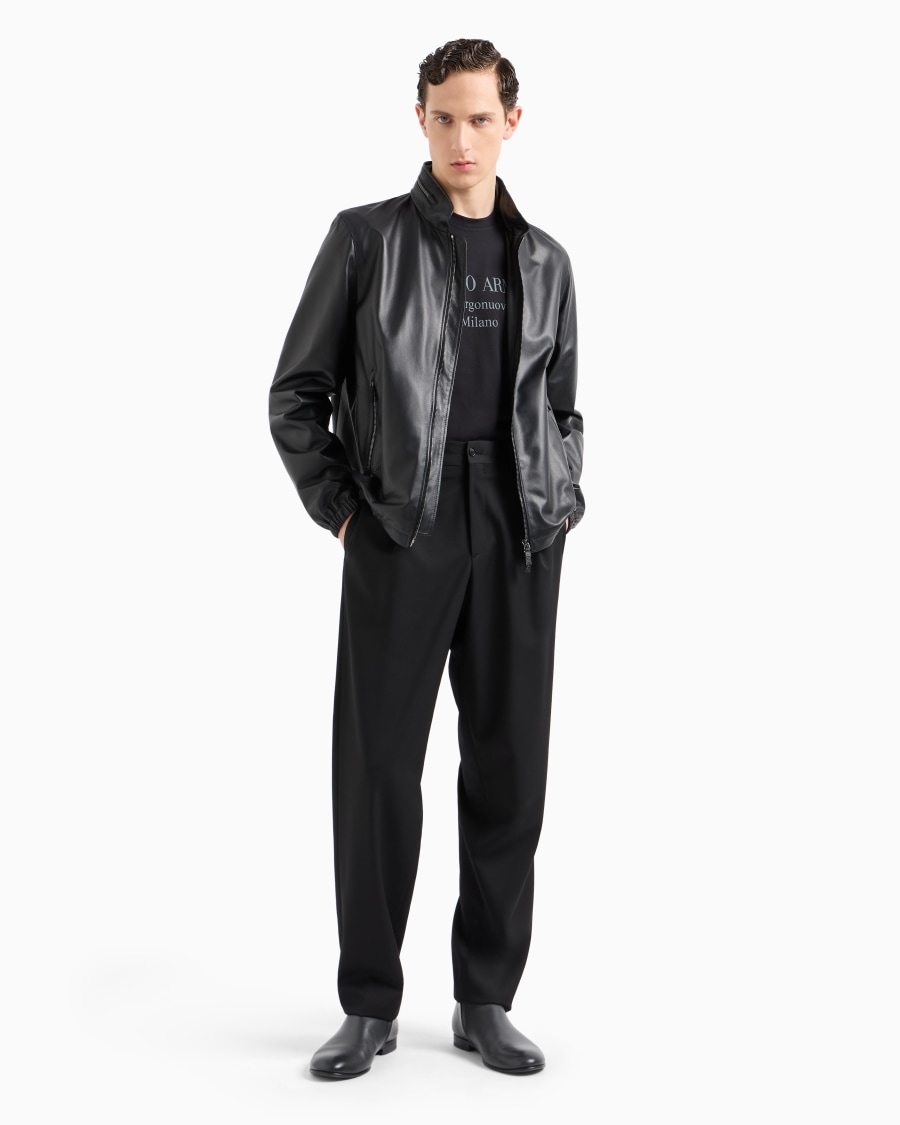 The world of armani T-SHIRT GIROCOLLO BORGONUOVO 11 IN JERSEY DI COTONE PIMA Novità