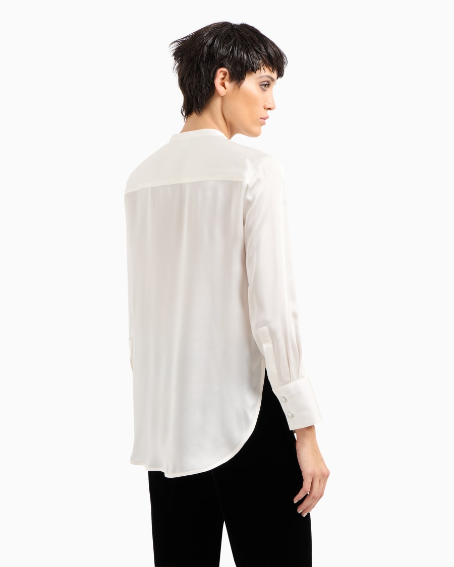 The world of armani CAMICIA IN CHARMEUSE DI SETA Sconto