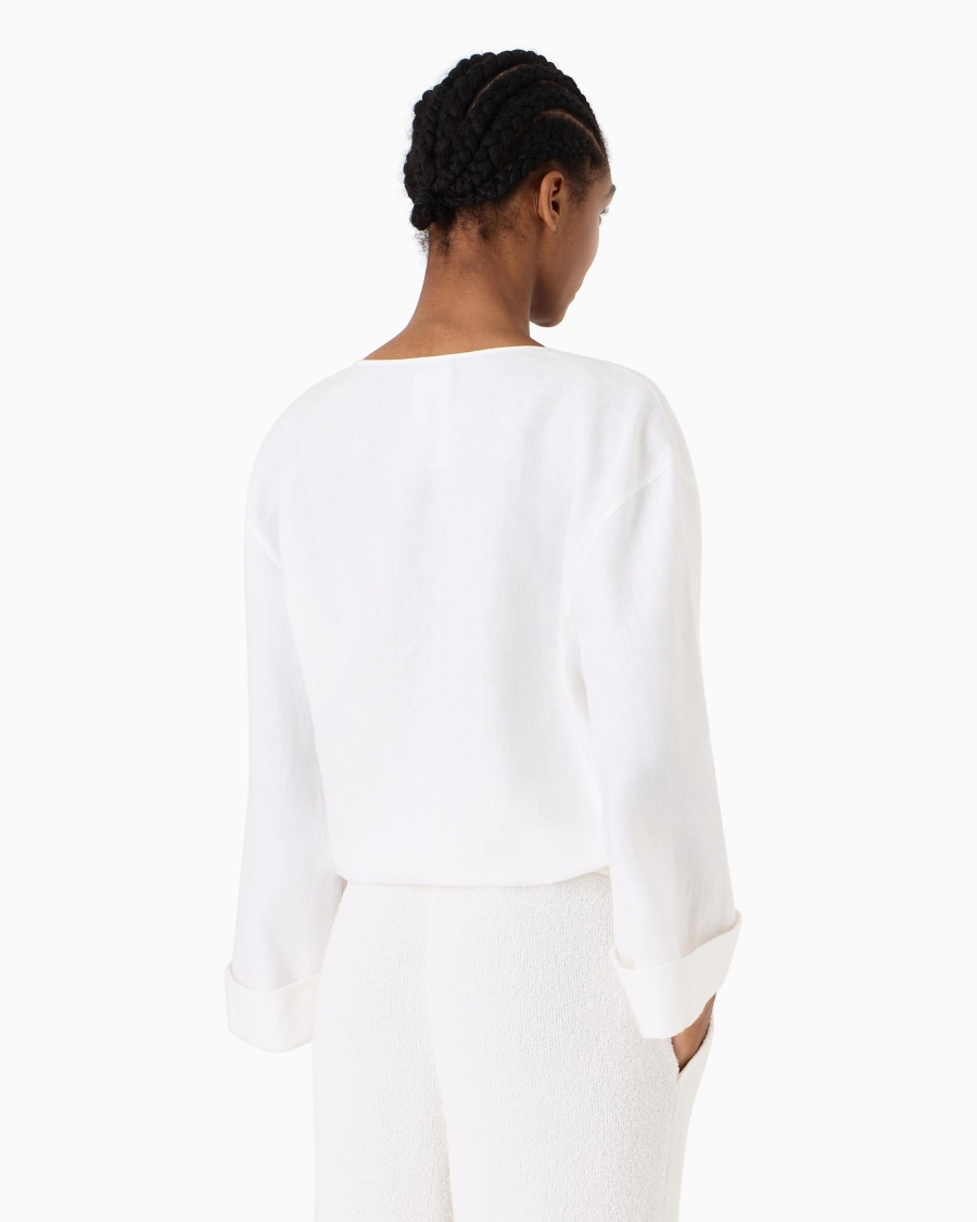 The world of armani CAMICIA DA ANNODARE IN CANAPA ASV Offerta