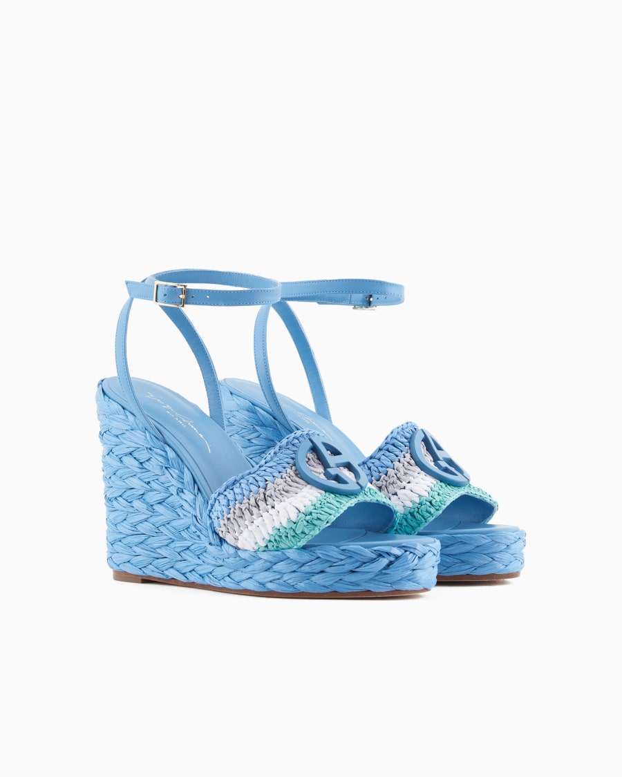 The world of armani SANDALI CON ZEPPA IN CORDA CON MOTIVO INTRECCIO Economico