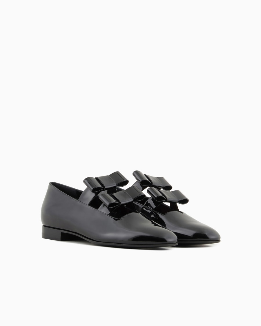 The world of armani BALLERINE IN VERNICE CON DETTAGLIO FIOCCHI Outlet