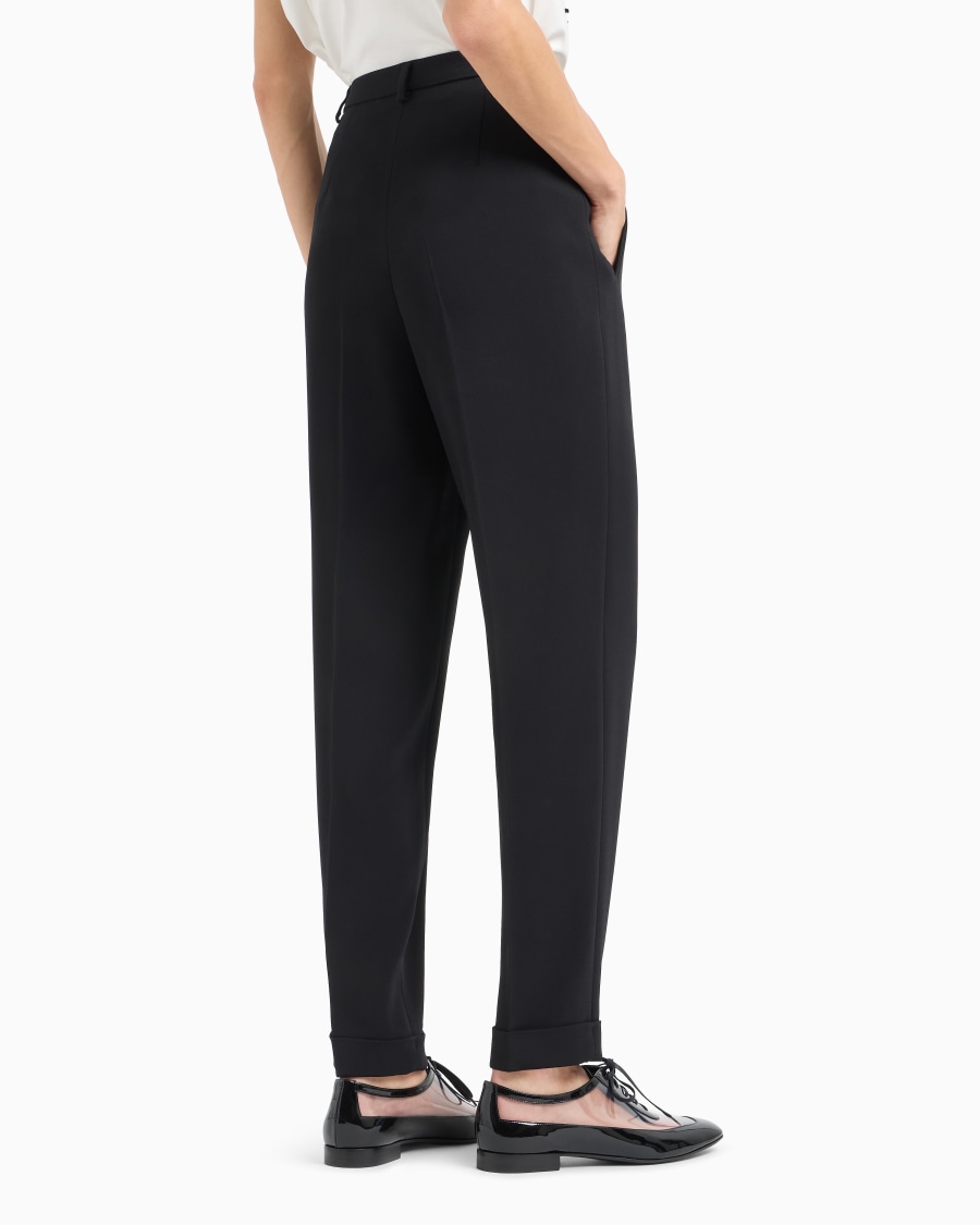 The world of armani PANTALONI DRITTI A UNA PINCE IN CADY DI VISCOSA Negozio