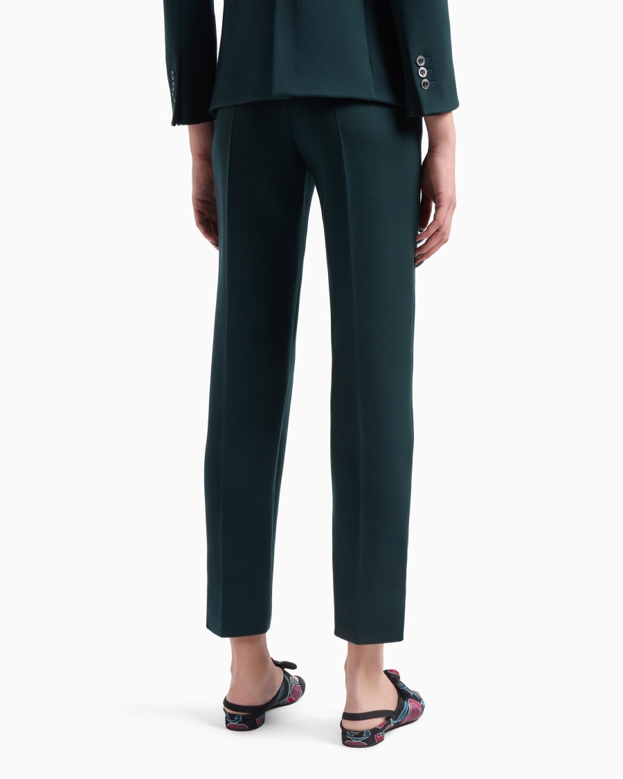 The world of armani PANTALONI DRITTI IN LANA VERGINE STRETCH In Saldo
