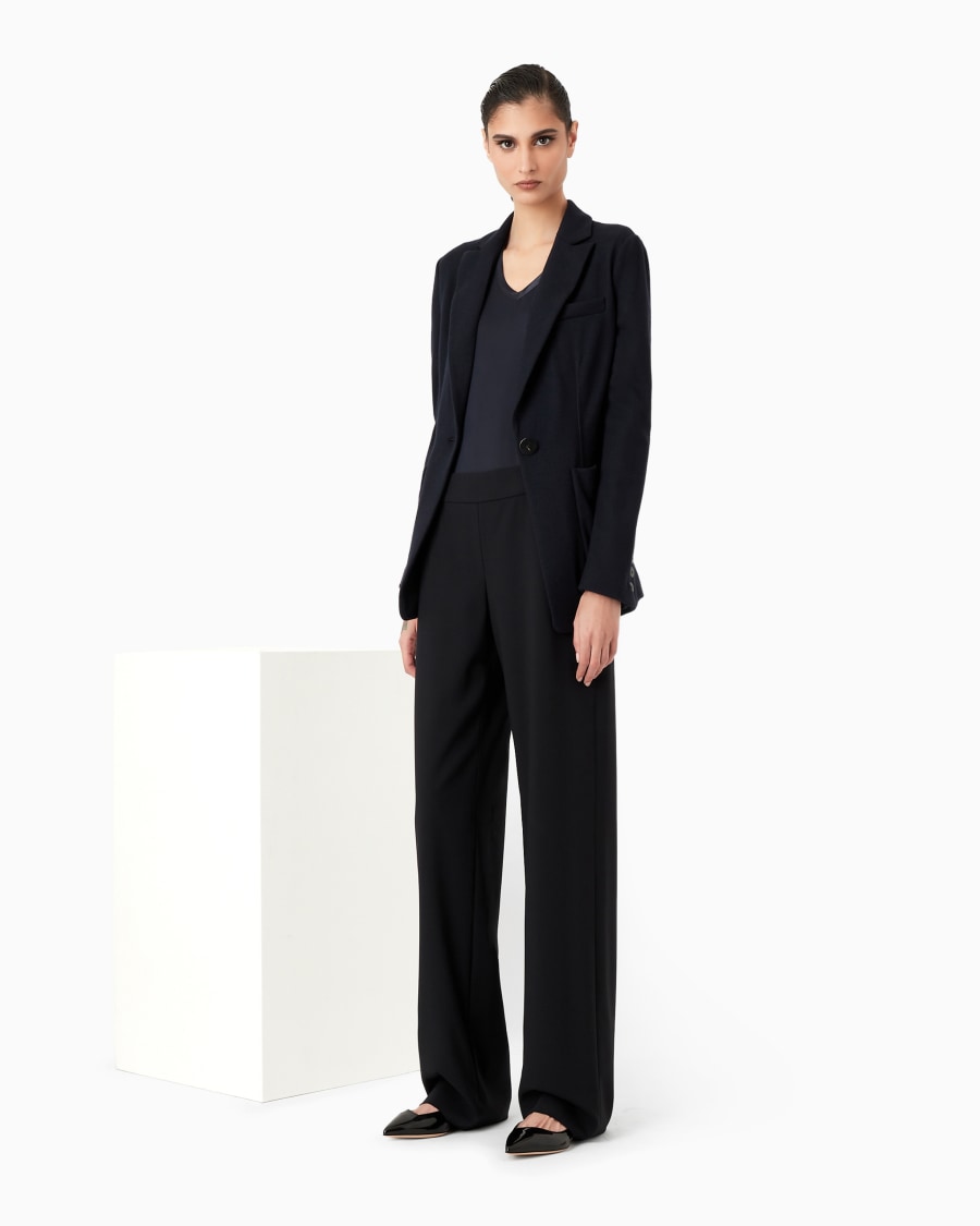 The world of armani BLUSA IN CHARMEUSE DI SETA CON SCOLLO A V Moda
